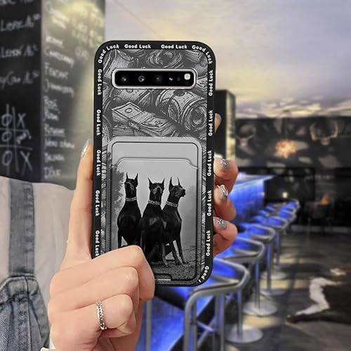 Lulumi-Phone Case For Samsung Galaxy S10 5G/SM-G977N, phone cover Silicone Durable Card bag Card slot TPU Anti-knock Dirt-resist