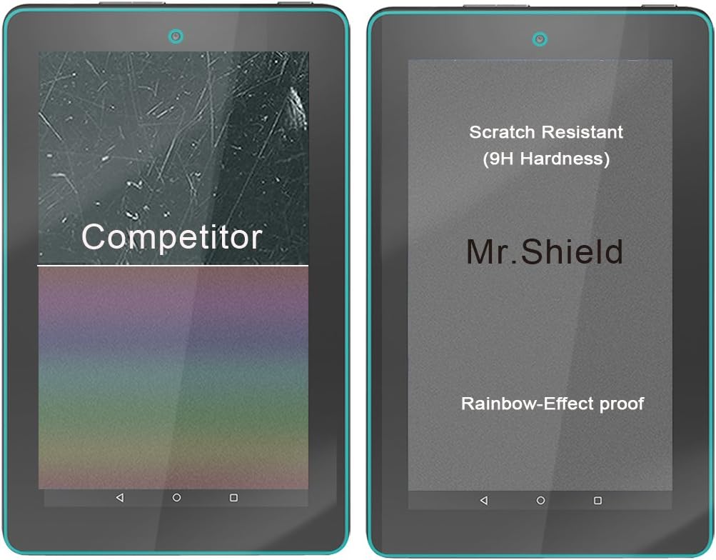 [2-PACK]-Mr.Shield Designed For All-New Fire HD 8 (6th Gen, 2016 Release) [Tempered Glass] Screen Protector [0.3mm Ultra Thin 9H Hardness 2.5D Round Edge] with Lifetime Replacement