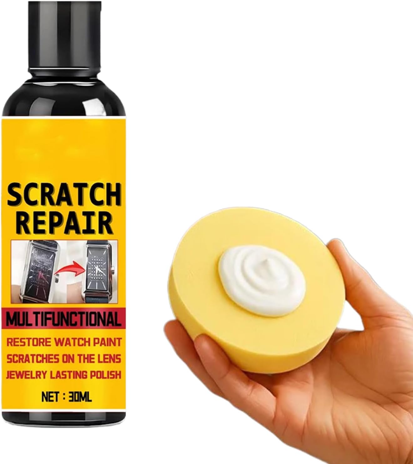 Windshield Scratch Remover - 30ml Restorer Polisher Wax,Auto Glass Scratch Remover,for Auto Vehicles Mirrors Lenses Restores Clarity