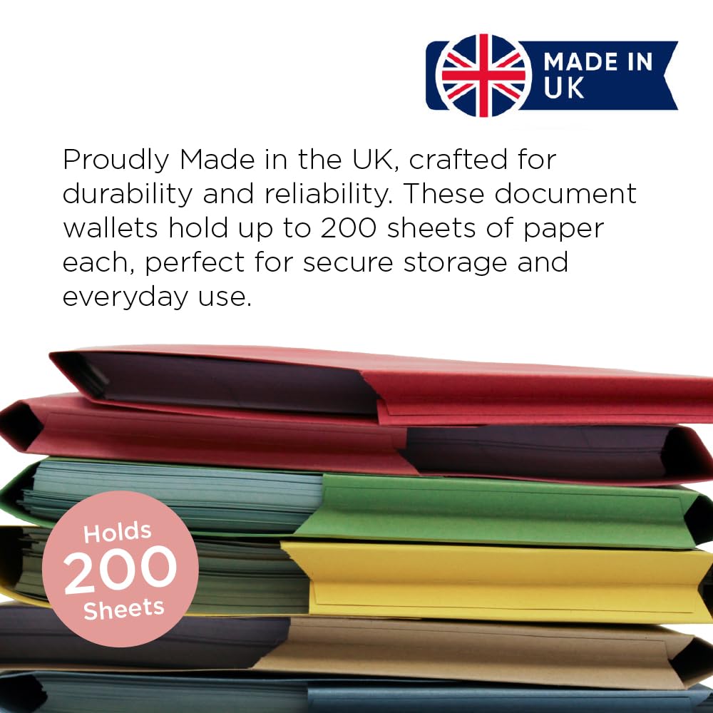 valeur Exaclair Porte-vues Foolscap Document Wallet – Parent Red