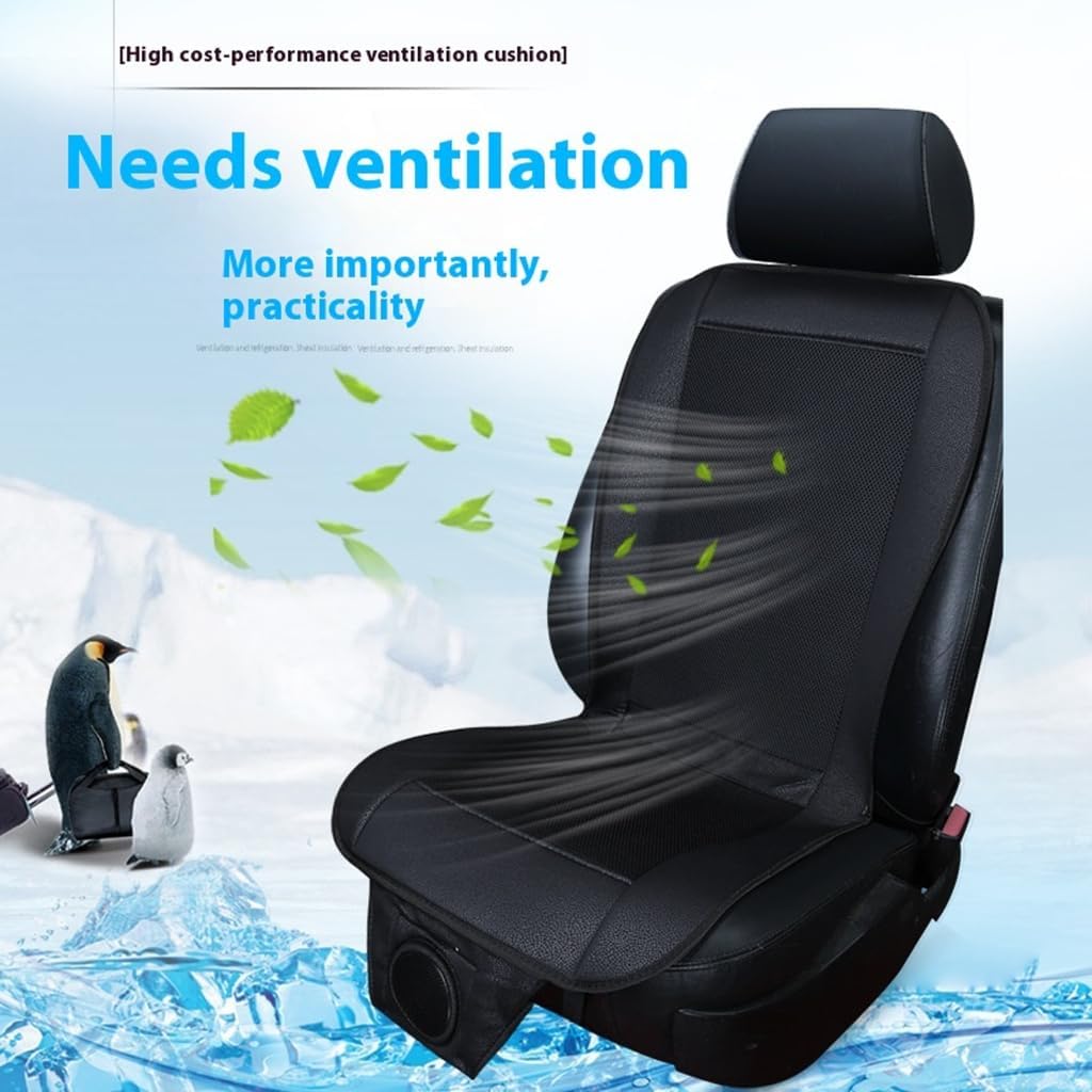 Cooling Car Seat Cushions, 12V Automotive Summer Cooler Pad, Air Conditioned Air Circulation Ventilated Seat Cover, Double Speed Cooling Spacer for Car SUV Truck Universal Fit