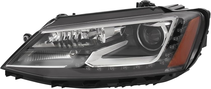 Front Headlights Assembly Left Side for 2015-2018 VW Volkswagen Jetta w/Factory HID Headlight Models Only Driver Head Lights Direct Replacement Headlamps Assy Set Left Driver Side