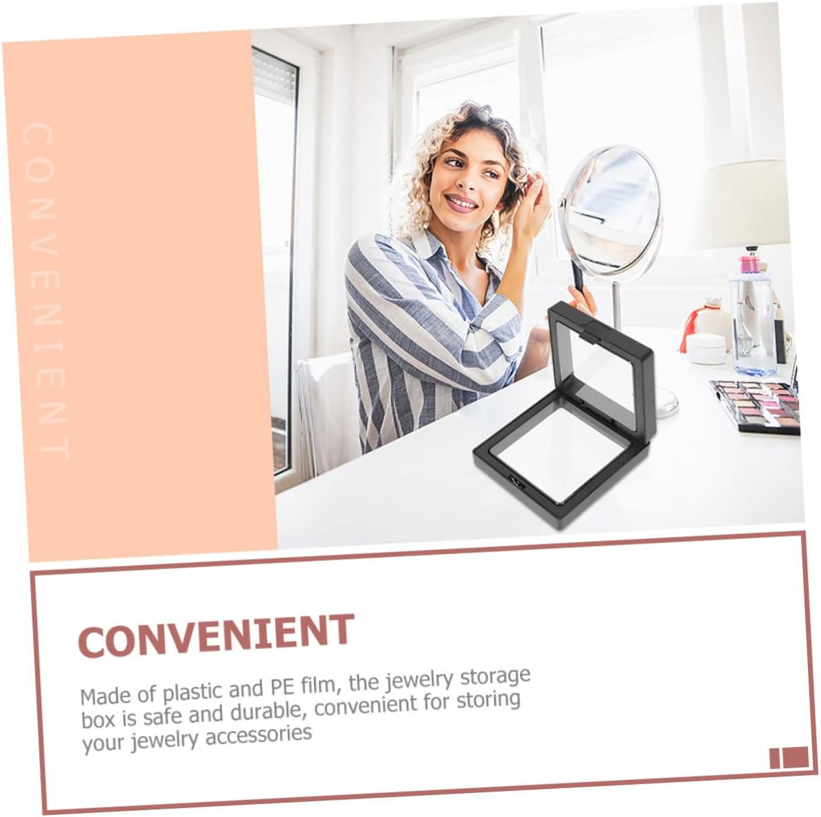 20pcs Clear Jewelry Storage Boxes Portable Display Cases for Travel Water-resistant Plastic Organizer with Transparent PE Film Compact Necklace Display and Storage Container image 5