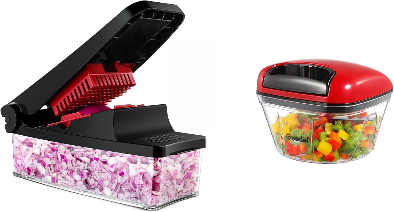 Food Chopper and Manual Food Chopper Bundle