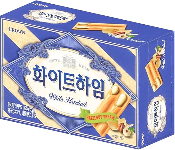 Chocolate Cream Wafer Rolls Hazelnut 47g (6 Boxes) – Crispy Wafer Korean Biscuits Chocolate & White Cream Assorted (Assorted 2 Flavour)