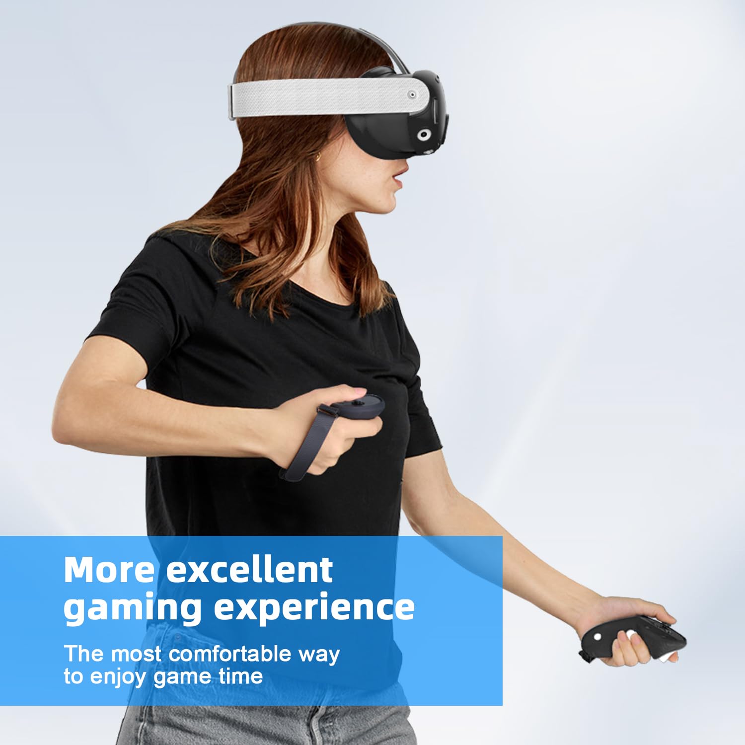 Accessoires pour Oculus Quest 3, ensemble de housses en silicone pour Meta Quest 3, ensemble d'accessoires de réalité virtuelle, comprend une housse en cuir pour manette de jeu, une coque de