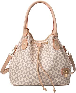 Printed Drawstring Shoulder Hobo Bag for Women Large Crossbody Purse