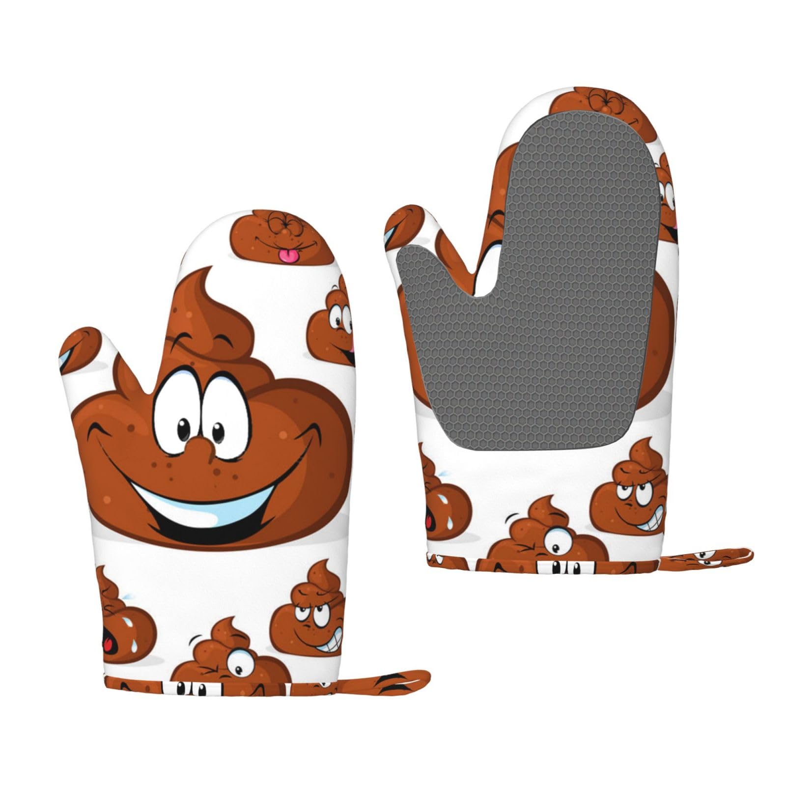 Funny Poop drukowane silikonowe rękawice kuchenne zestaw rękawic kuchennych rękawica żaroodporna