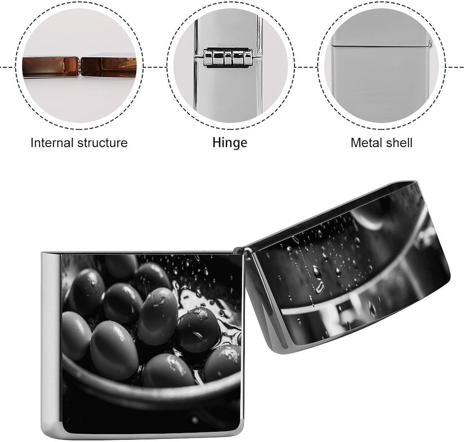 Boiled Eggs Metal Lighter Case Cover Lighter Sleeve