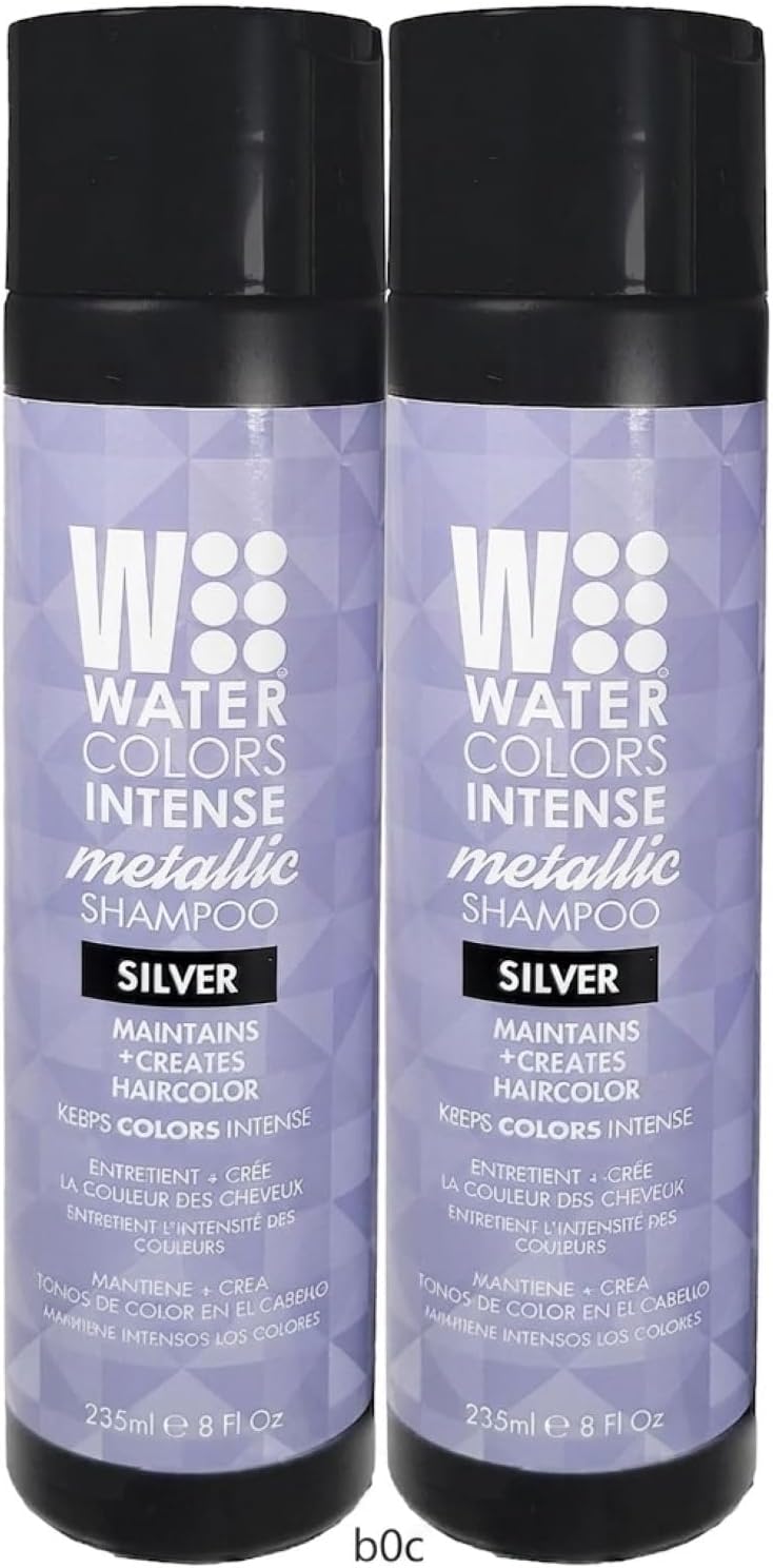 Watercolors Intense Metallic Color Depositing Shampoo, Silver, 8 Fl Oz