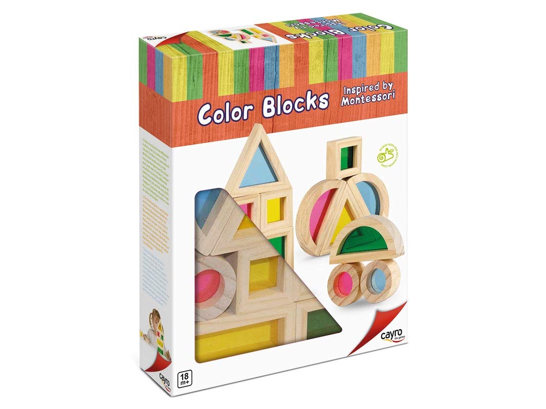 Cayro- Color Blocks Inspired by Montessori - Multicolor - Formas y Colores - Estructuras para el Desarrollo del Niño