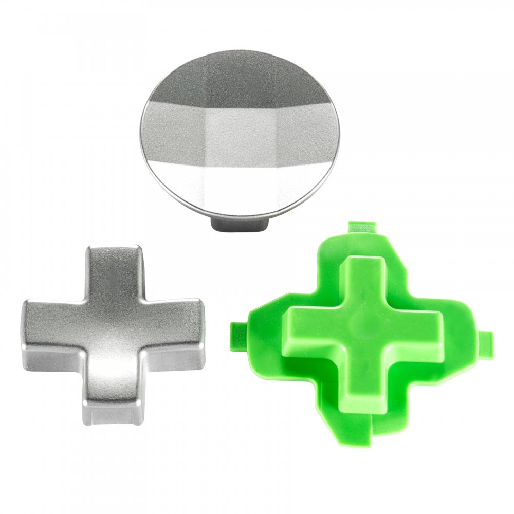 eXtremeRate 3 en 1 Kits de D-Pads de Metal magnético demontable reemplazable Piezas de Repuesto Videojuegos Accesorios para Xbox One Original Xbox One Elite 1 Elite 2 Xbox One S Xbox One X(Plateado)