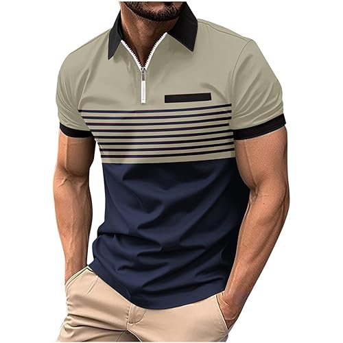 Polo Shirts for Men Short Sleeve Causal Summer Henley Shirt Big and Tall Golf Tshirt Pullover Gym Workout Tee Tops