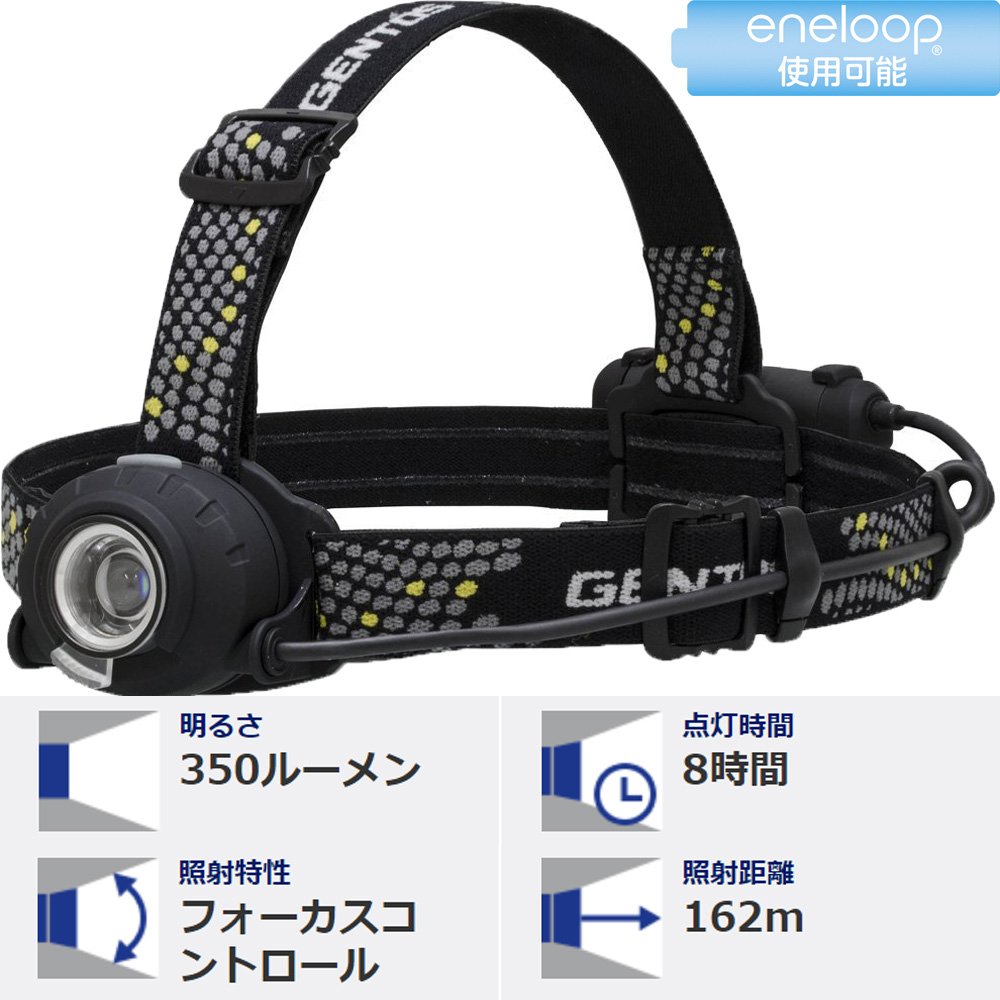 Amazon.co.jp: GENTOS(ジェントス) LED ヘッドライト 【明るさ350