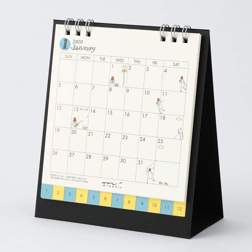 JAPANESE CALENDAR Midori 2020 Calendar Desktop S Ojisan Pattern 30013006