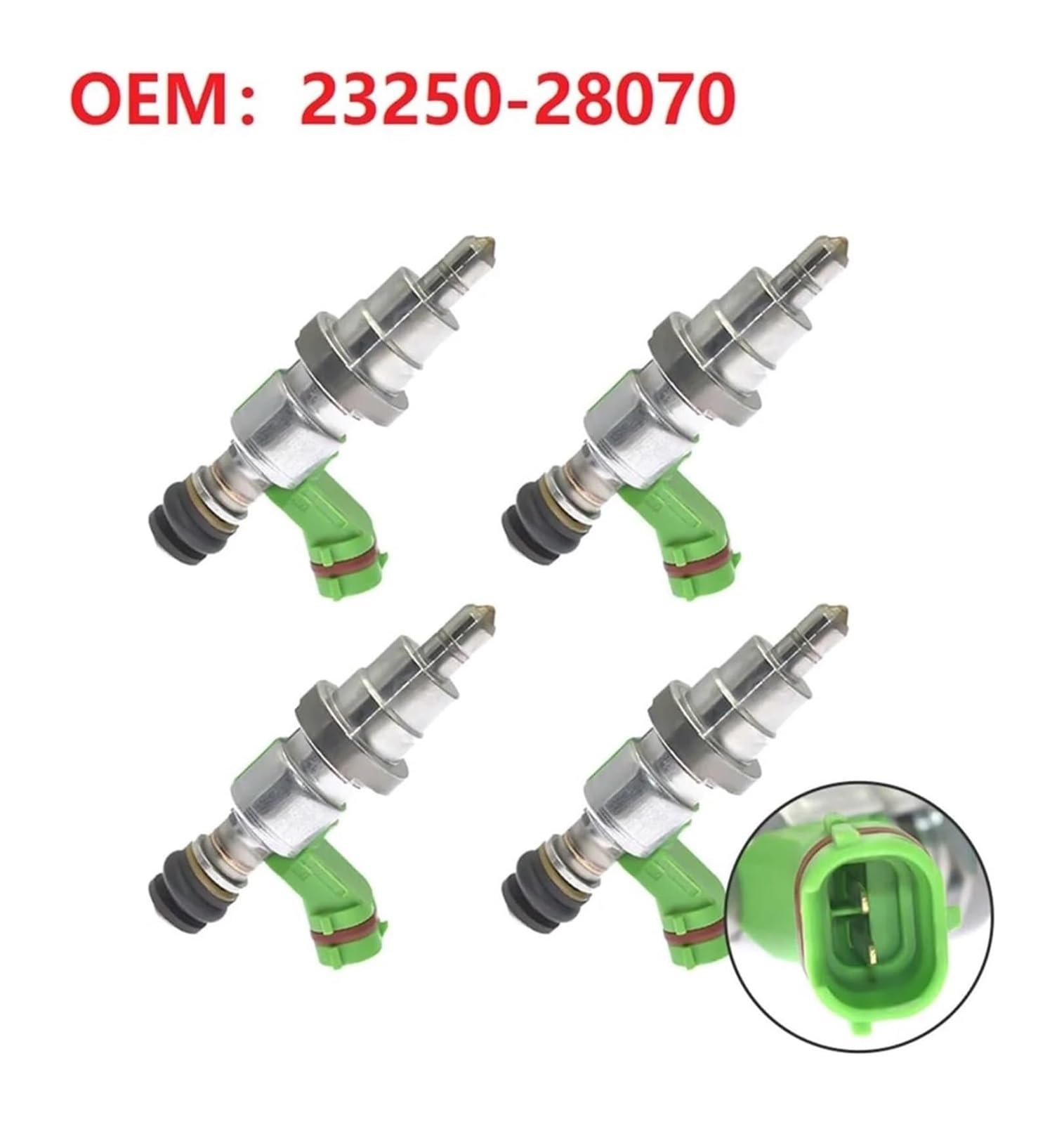 Inyector Diésel Para Toyota 2003-2008 RAV-4 Para Avensis 2AZFSE Para Noah Supply 4 Piezas Boquilla Inyector Combustible 23250-28070 Motor Vehículo Automóvil