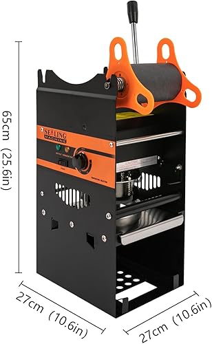 Miniatura 4 de Máquina de sellado manual de tazas Sellador eléctrico de tazas para sellador de tazas de té con leche Boba para vasos de plástico y papel de 3.543