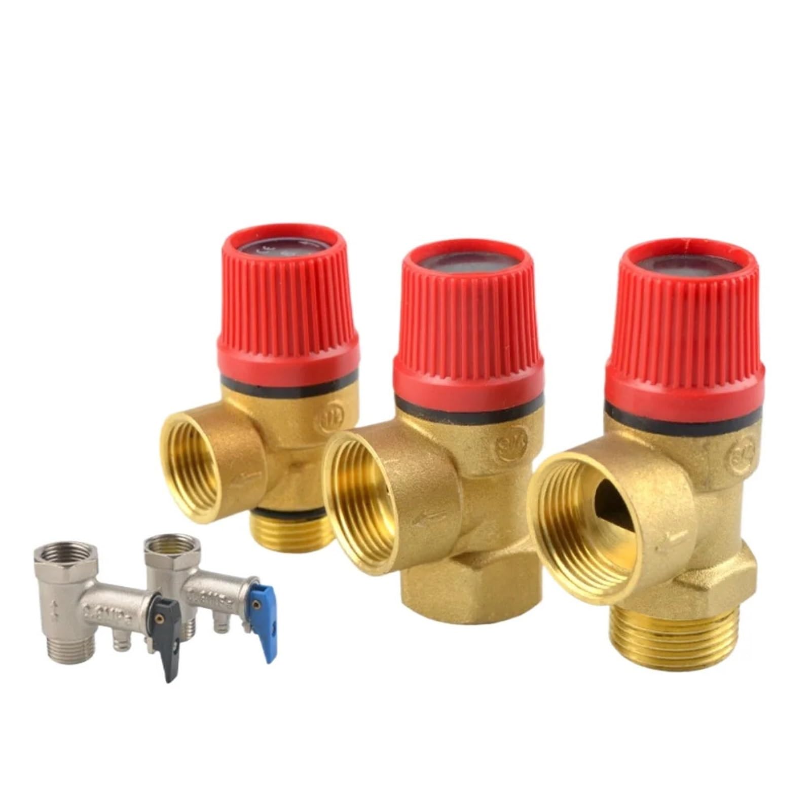 Valvola Sicurezza Ottone Pressione di scarico in ottone fissa G1/2" 3/4" 1" maschio femmina 1-10 bar
