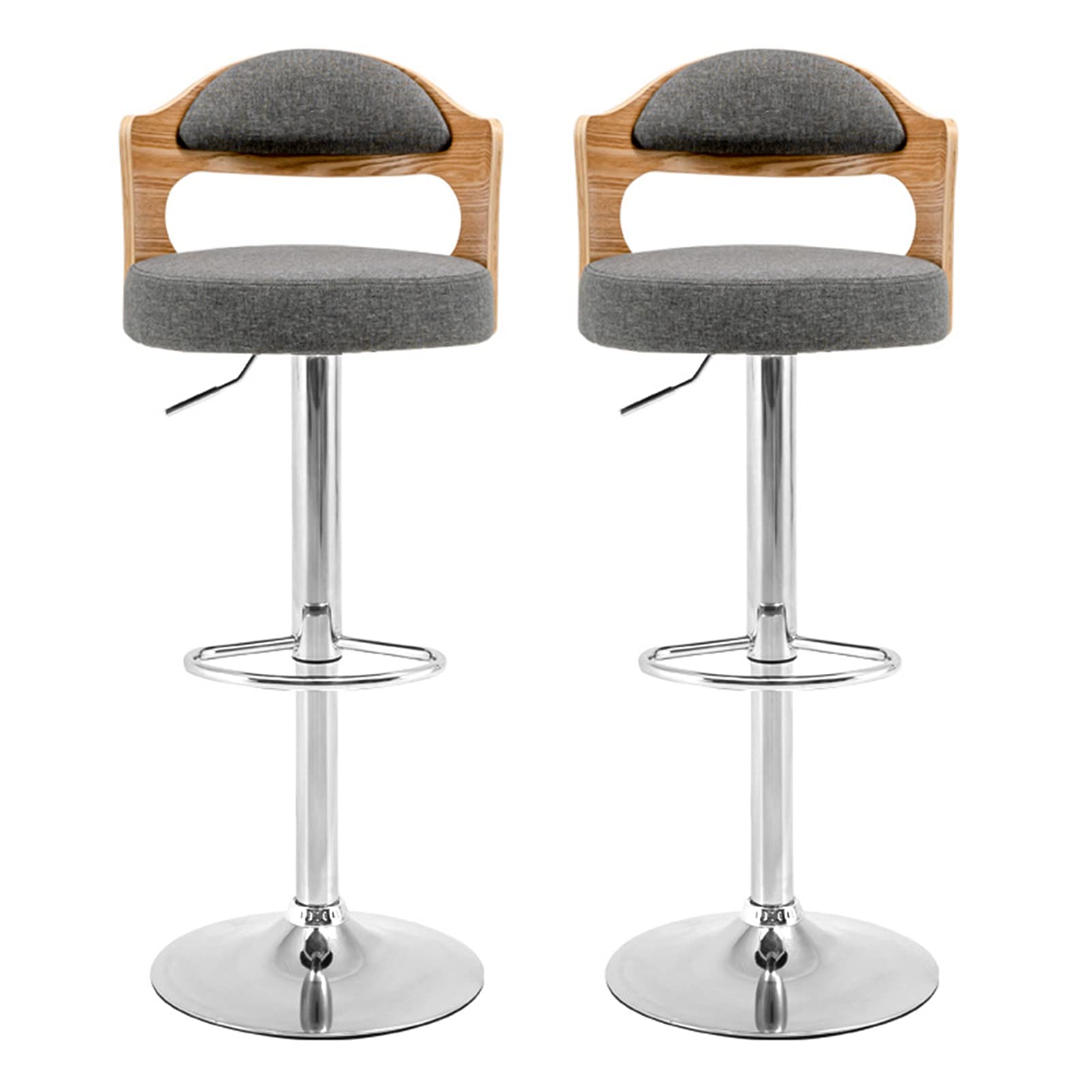 Tabourets de bar lot de 2 chaises de salle à manger pivotantes à hauteur réglable