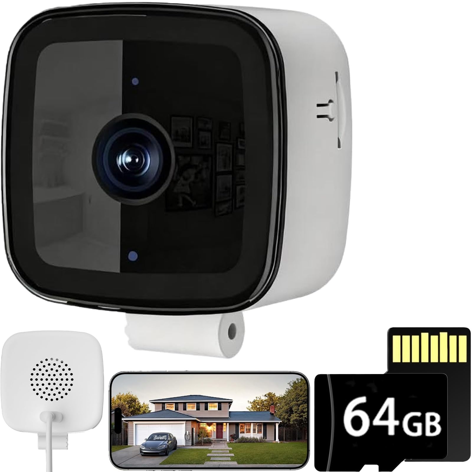 Safeview Window Camera - Window Cameras for Home Security, Safe View Cameras with Night Vision & Motion Detection, for Home & Family, Indoor/Outdoor Use (2.4G,With 64GB)