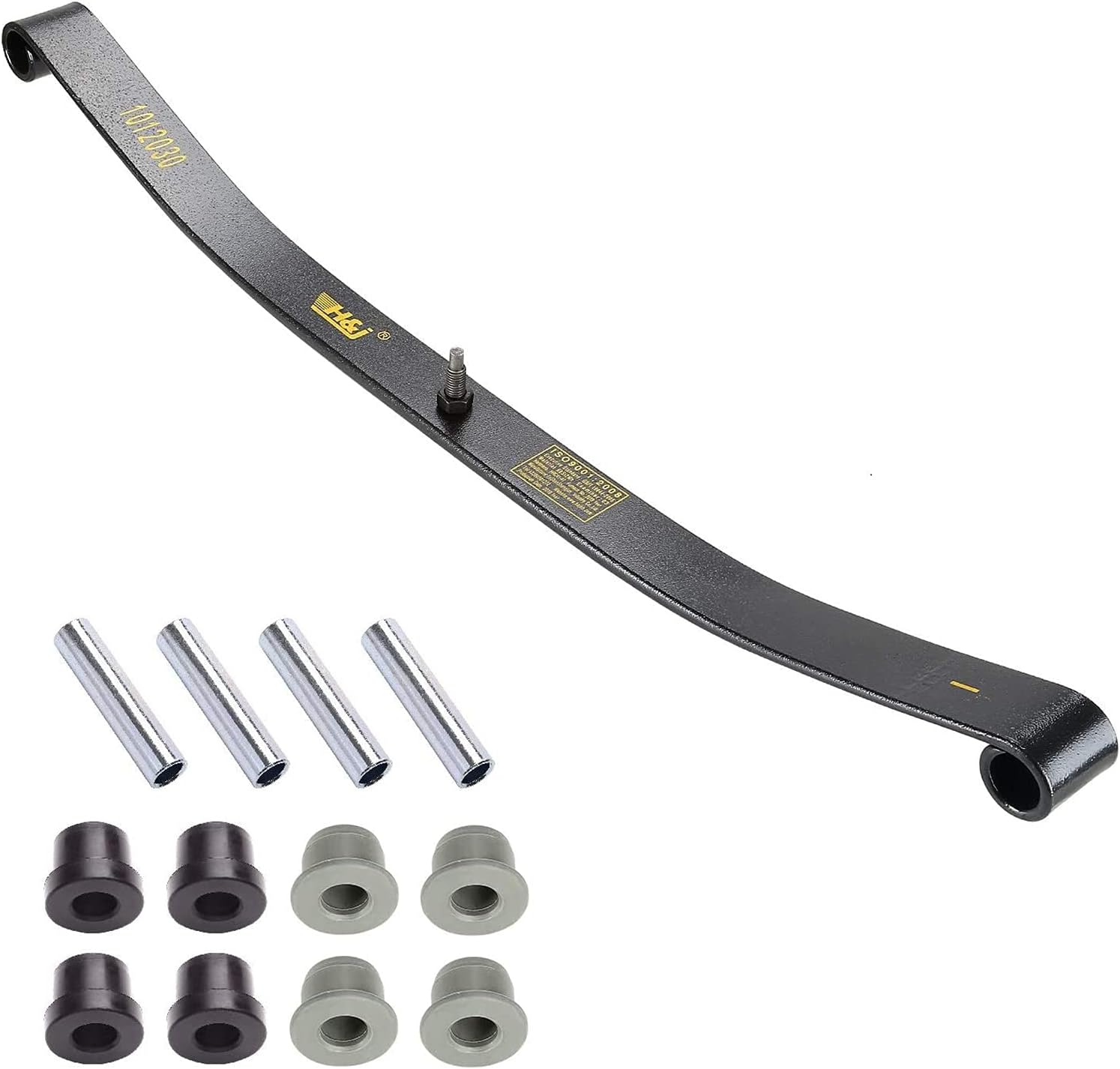 10L0L Golf Cart Heavy Duty Front Leaf Spring with Bushing Kit Fits Club Car DS 1981-UP Precedent 2004-2008, Replaces Club Car OEM Number(s): 1010136 1012030 1012322 1013867