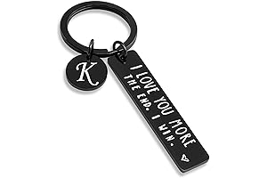 Exquisite Couple's Keychain: 'I Love You More'