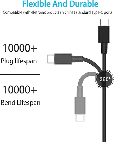 Miniatura 3 de Cargador de laptop USB C de 65 W para Lenovo Thinkpad/Yoga/Chromebook, Thinkpad T480 T490 T14 T15 E14 X1 Yoga 7i 9i Thinkbook 13s 14 15 16 Plus G4