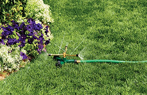 Image of Orbit Brass 3-Arm Impact Lawn & Garden Sprinkler - 58180N | Brass 3-Arm Impact Sprinkler Design for Wide Adjustable Coverage of Lawn & Garden Irrigation Areas & Ranges