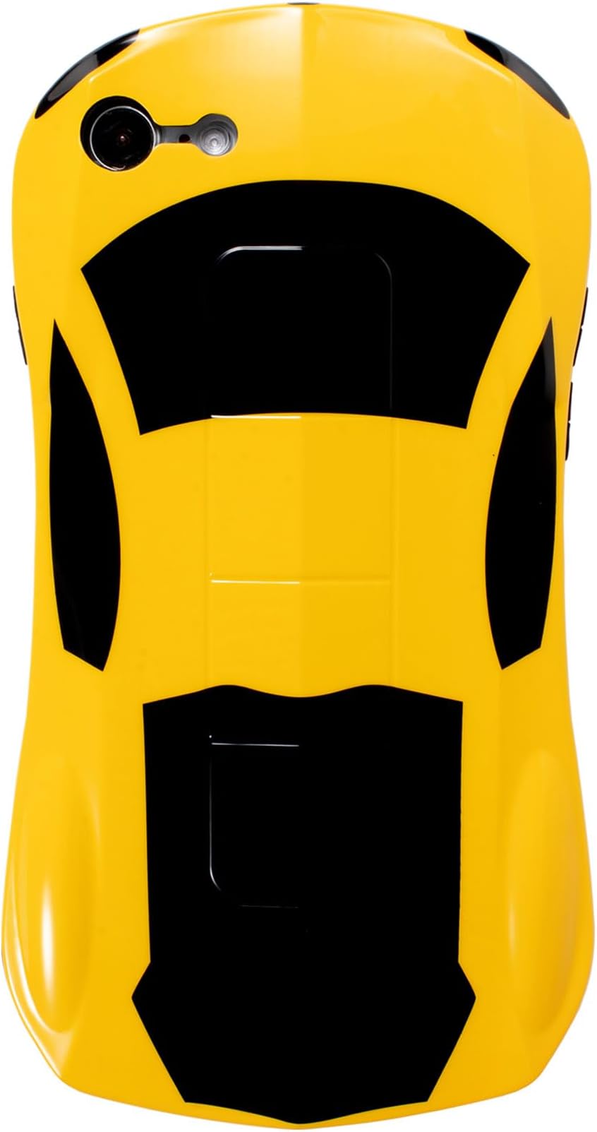 3D Car Case for iPhone SE 7 8 Kids Boys Teen, Glossy Yellow Cool Design Protective Thick Sturdy Full Body iPhone SE2 Phone Cover, Fashion Sports Race Car iPhone SE3 2022 Case Men (Ycar)