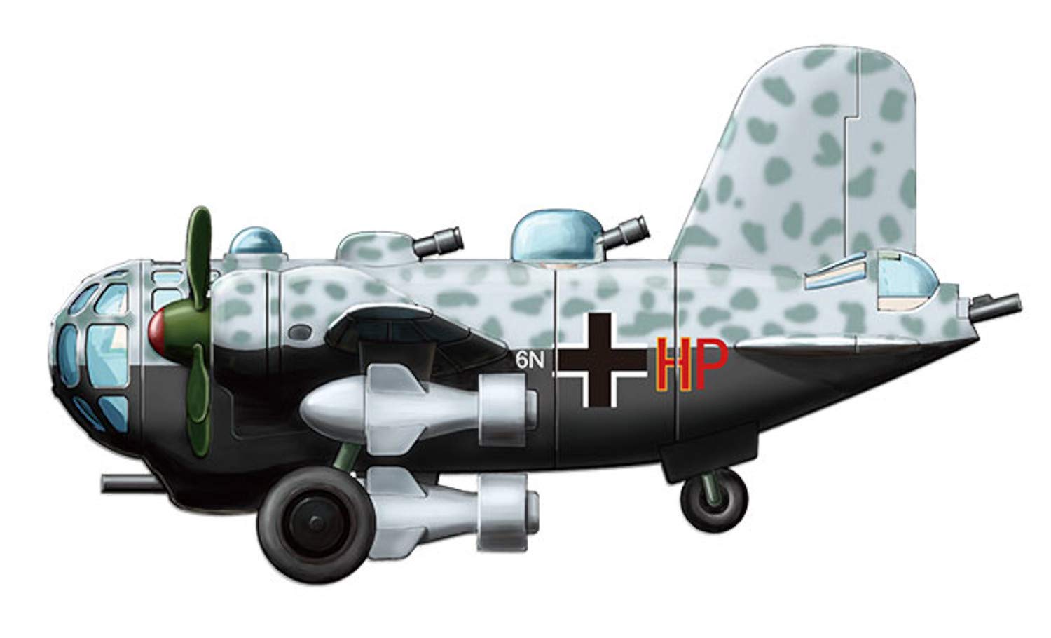 Amazon | モンモデル モンキッズシリーズ He177 爆撃機 色分け済み
