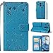 Produktbild Nadoli Hülle for LG Stylo 4,PU Ledertasche Prägung Elefant Wallet Lederhülle mit Kartenfach Magnetischer Flip Handyhülle Bookstyle Cover für LG Stylo 4-Blau