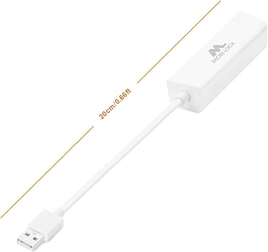 USB-A to Ethernet LAN Network Adapter for Laptops & PCs, Windows & Mac OS
