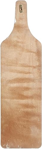 Miniatura 3 de Deco 79 Botellero de madera con forma de botella de 4 botellas con marco de cuentas, 9 x 5 x 32 pulgadas, marrón