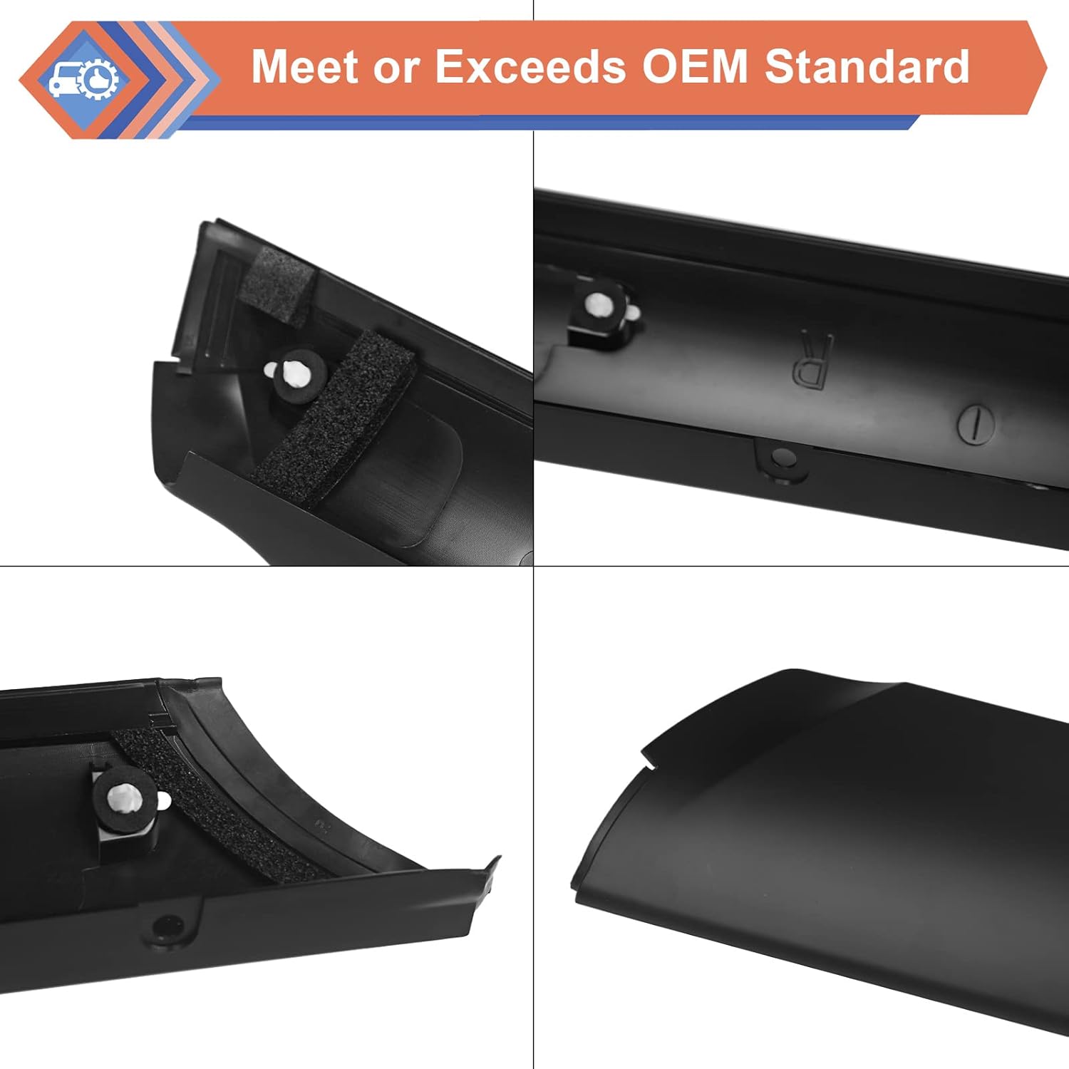 ZONFANT Left & Right Windshield A-Pillar Trim Molding, Driver & Passenger Side Windscreen A-Pillar Panel Compatible with Land Rover Vehicle 2003-2012 Range Rover, Replace#DCB500162PNP DCB500172PNP