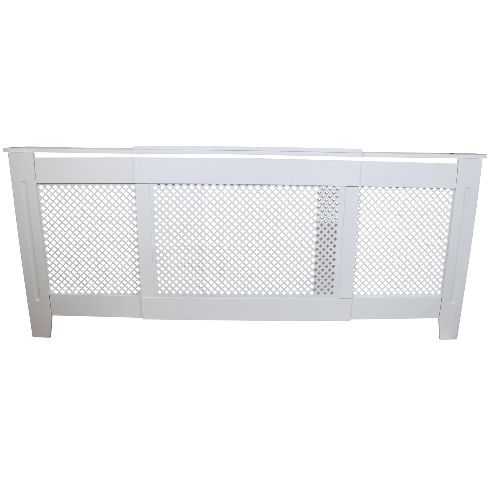 MonsterShop Heizkörperverkleidung Heizkörperabdeckung Heizkörper Abdeckung Heizungsabdeckung Gitter Abdeckung 1400mm-1920mm B x 820mm H x 205mm T in Weiß