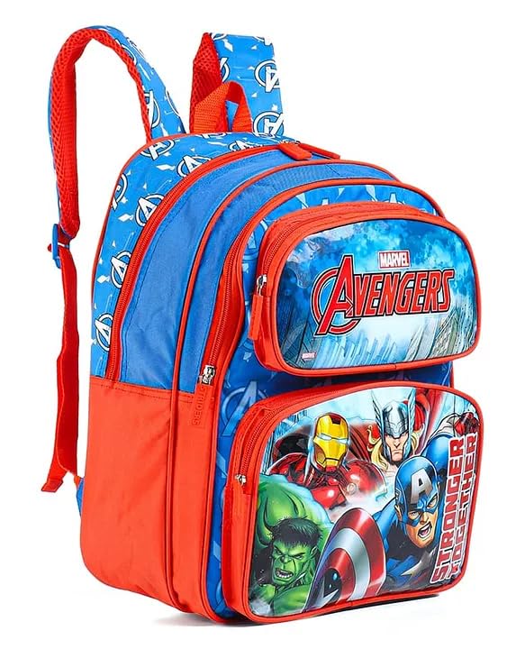Image of STRIDERS Avengers Power Pack School Backpack for Kids - Bold, Lightweight, Durable Backpack with Padded Comfortable Straps & Spacious Compartments - Ready for Action