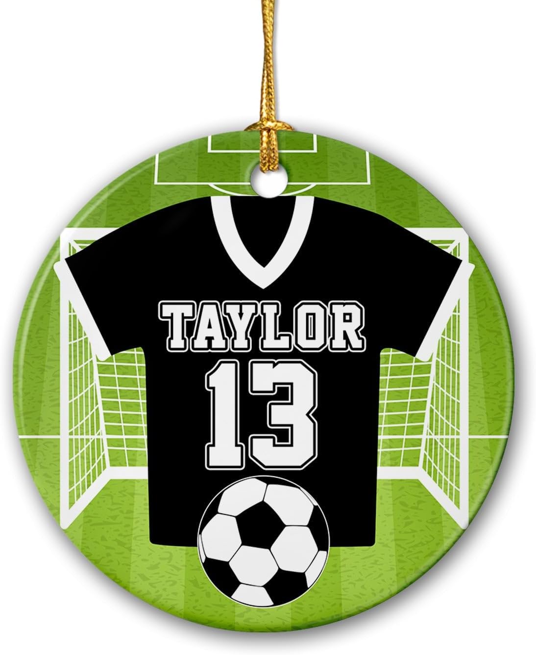 Soccer Shirt & Ball Christmas Ornament 2023, Personalized