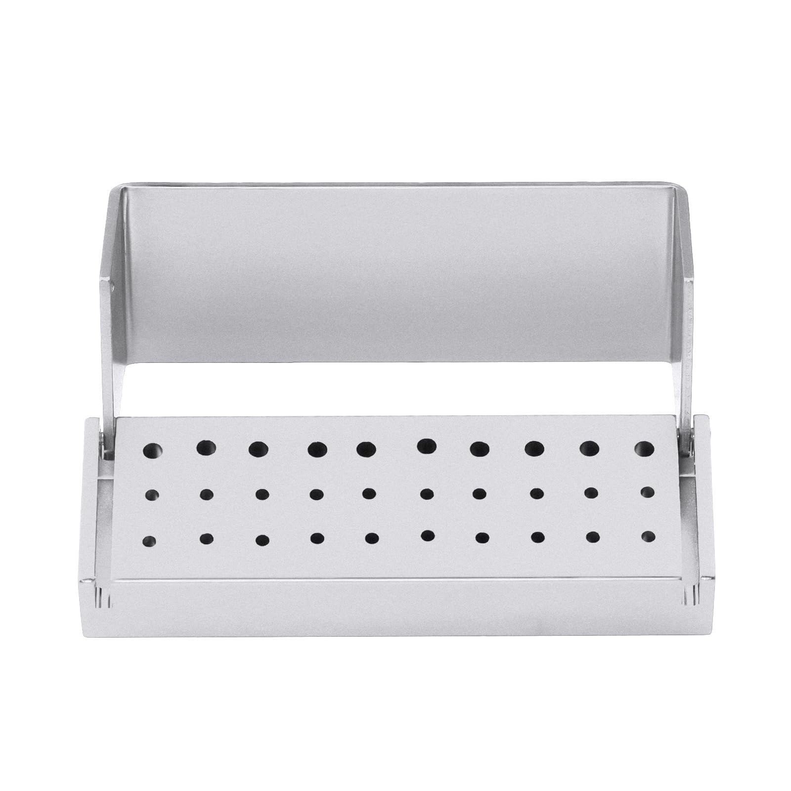 EustomA Burs Block Sleeve for 30 Holes, High Temperature Sterilisable, Autoclavable, 2 Pieces/Set (Silver)
