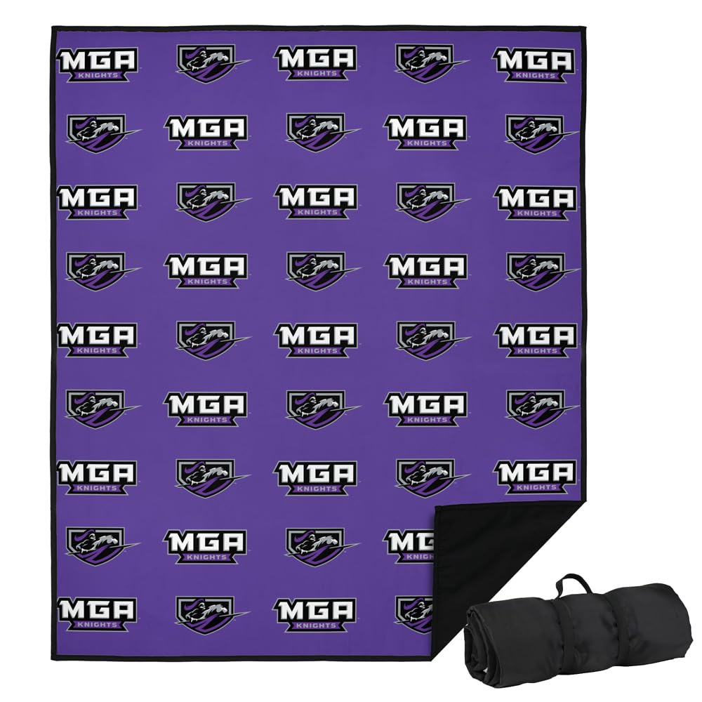 LOGOVISION Middle Georgia State University Picnic Outdoor Blanket, 50"x60" Logo Pattern, Foldable Blanket for Picnic, Beach, Camping, Park, Tailgate