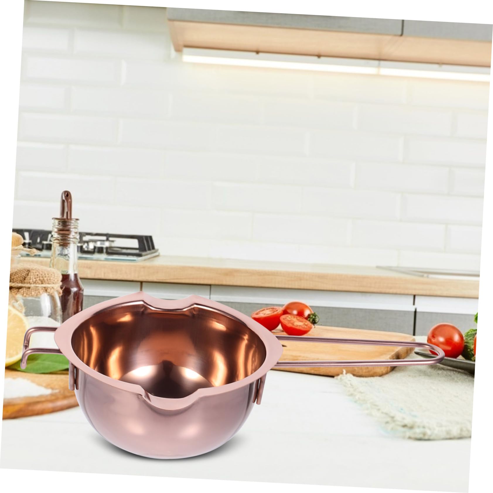 DECHOUS Fondue Pot Stainless Steel Melting Bowl 1pc Chocolate Butter Heating Pot Fine Craftsmanship Easy to Use for Kitchen