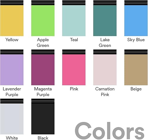 Miniatura 7 de 200 bolsas de polietileno magenta y morado de 8 x 10 pulgadas, 200 sobres de plástico para envíos por correo, impermeables y a prueba de desgarros,