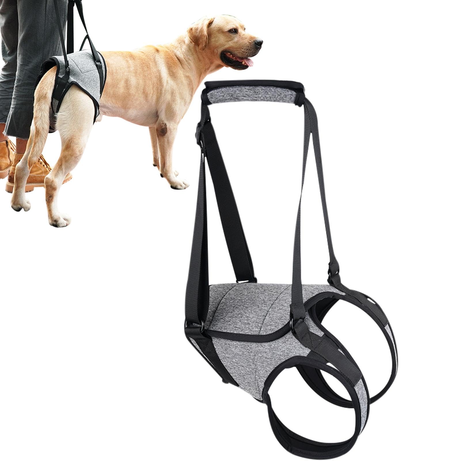 Dog Lift Harness for Large Dogs, Dog Support Sling for Back Legs, Dog Lifter with Handles, Full Body Support & Recovery Sling, Sling for Old, Disabled, Joint Injuries, Arthri-tis Dogs