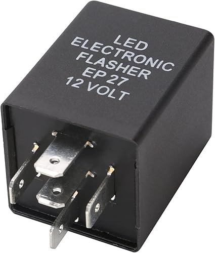 Miniatura 7 de (1) Relé electrónico LED intermitente de 5 pines 12V EP27 FL27 para bombillas LED de intermitencia de vehículos de automóviles, reparación de hiper