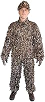 Vista 18 de QuikCamo Mossy Oak 3D Leafy Camo Ghillie Suit - Breathable Quiet Mesh, Snaps and Zippered Pockets for Turkey Hunting