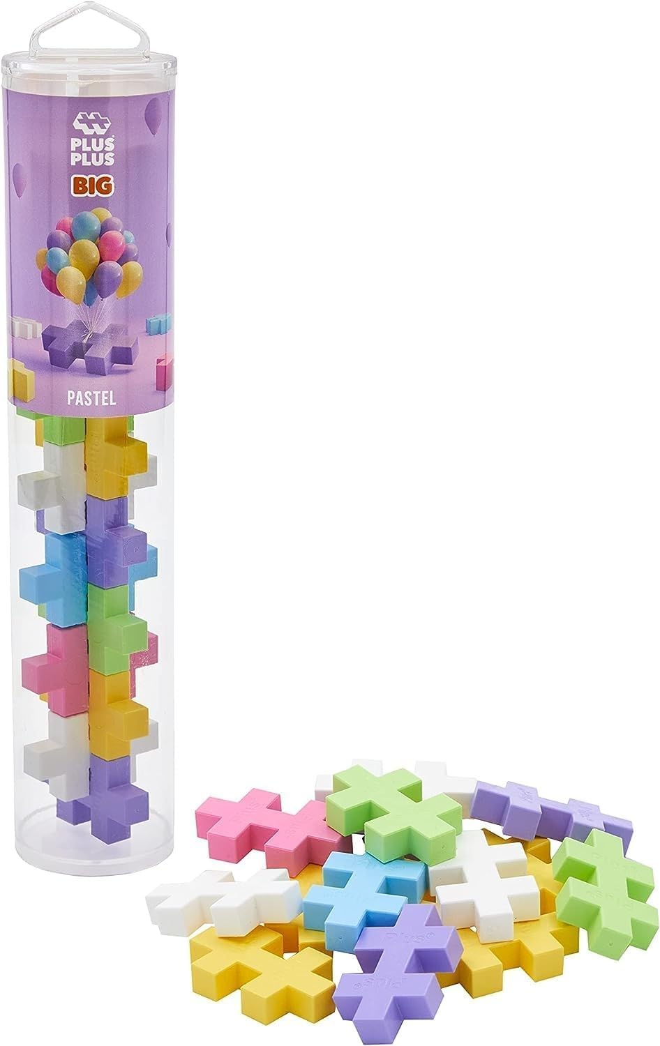 Plus Plus Building Blocks - 15 Large Durable Pieces for Bunny Build, Great Easter Gifts - Kids Construction Toys, Learning Resources and STEM Play - Toys for 1 Year Old Boys and Girls, Bunny