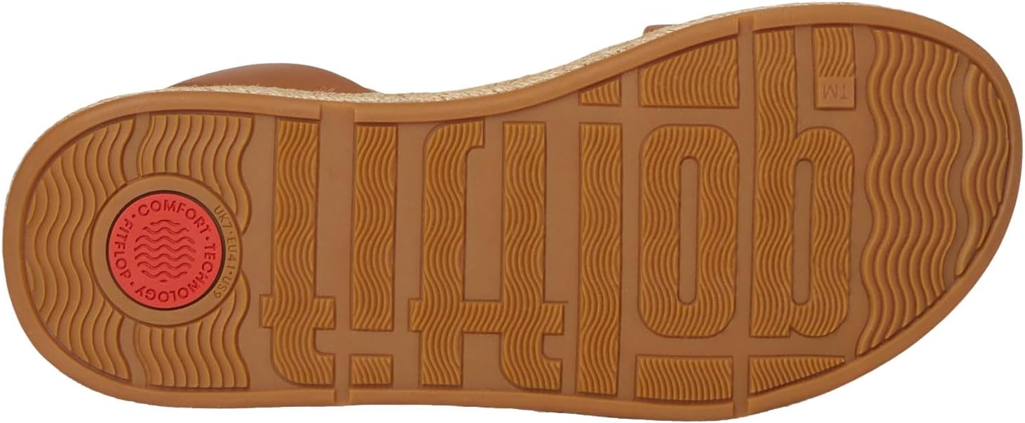 FitFlop Women's, F-MODE Espadrille Leather Flatform Ankle-Strap Sandal