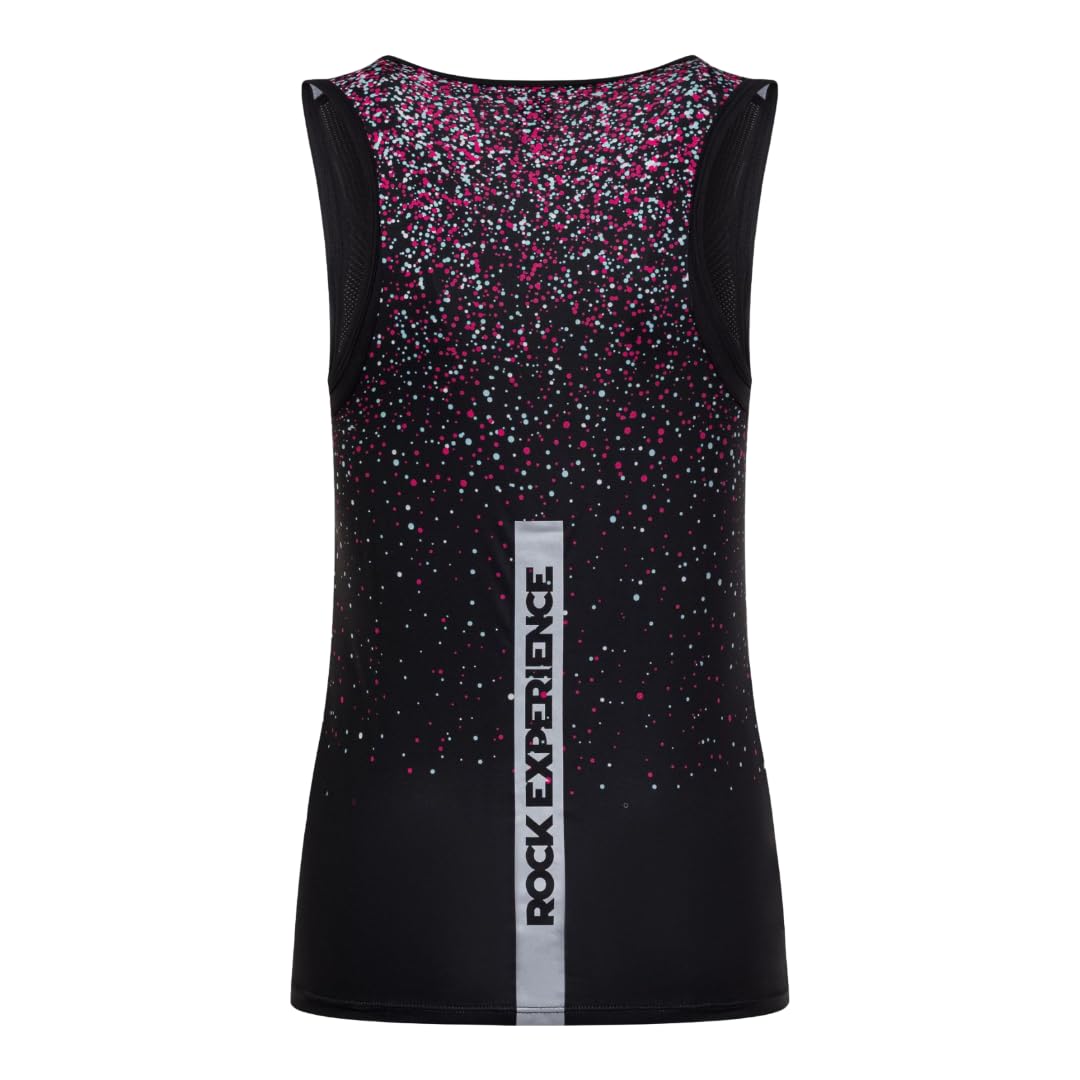 Rock Experience Drip Woman Tank Canotta Traspirante Sportiva Donna (Pacco da 1)