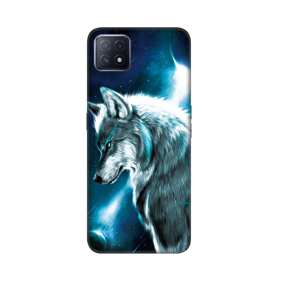 HopMore Nero Cover per Oppo A73 5G Silicone Morbide Disegni Custodie Bella Custodia Antiurto Gomma Case Morbido Caso Gel AntiGraffio - Luna