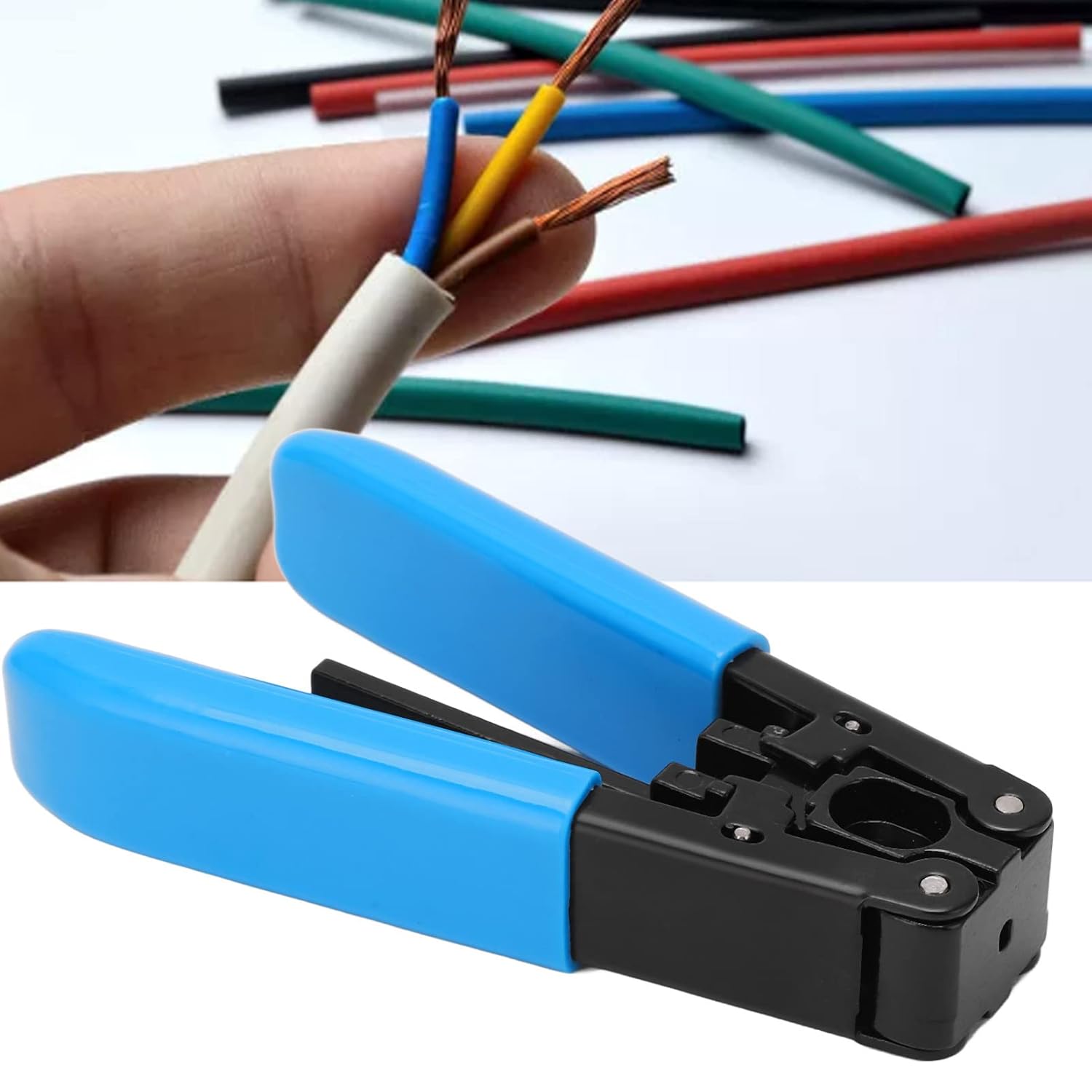 Fiber Optic Stripper Coating Stripping Pliers Wire Cable Industrial Power Hand Tool Reinforced with Scale Cuts Steel Wire in Cable Can Be Cut Horizontally Or