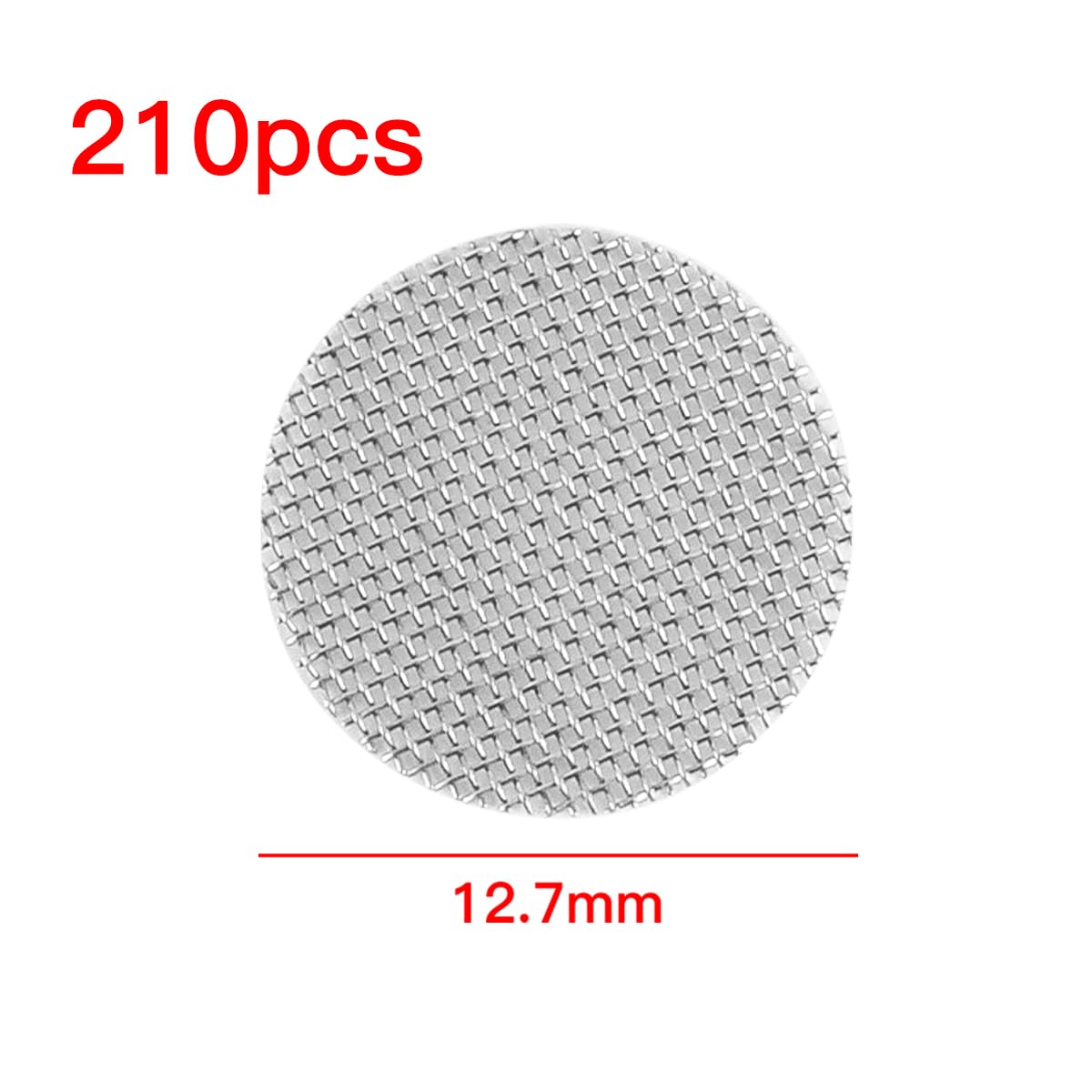 Filtro per Tubi 12,7 mm Maglia Intrecciata Garza Argentata 210 Pezzi con Scatola